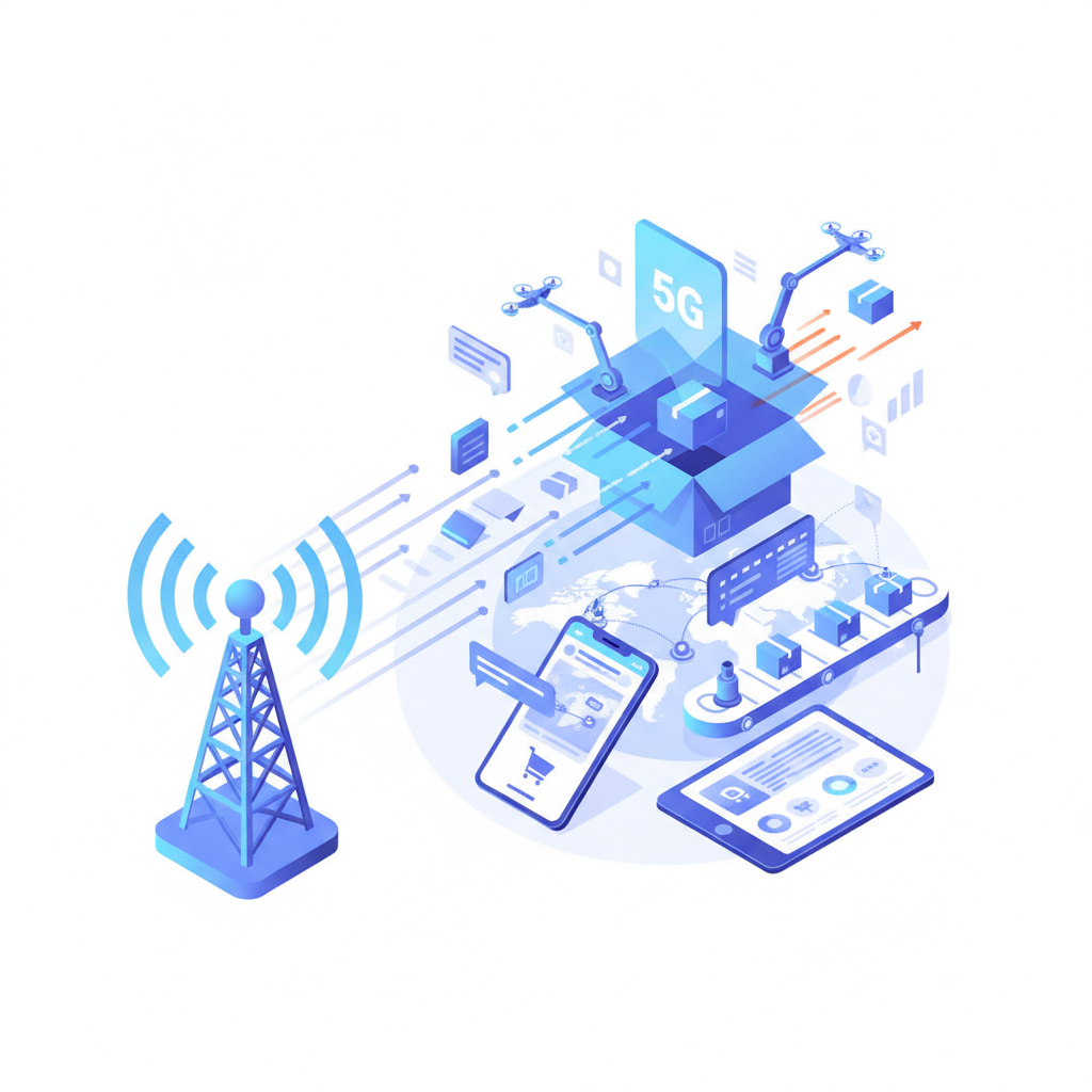 How Does 5G Speed Up E-commerce Operations? — illustration
